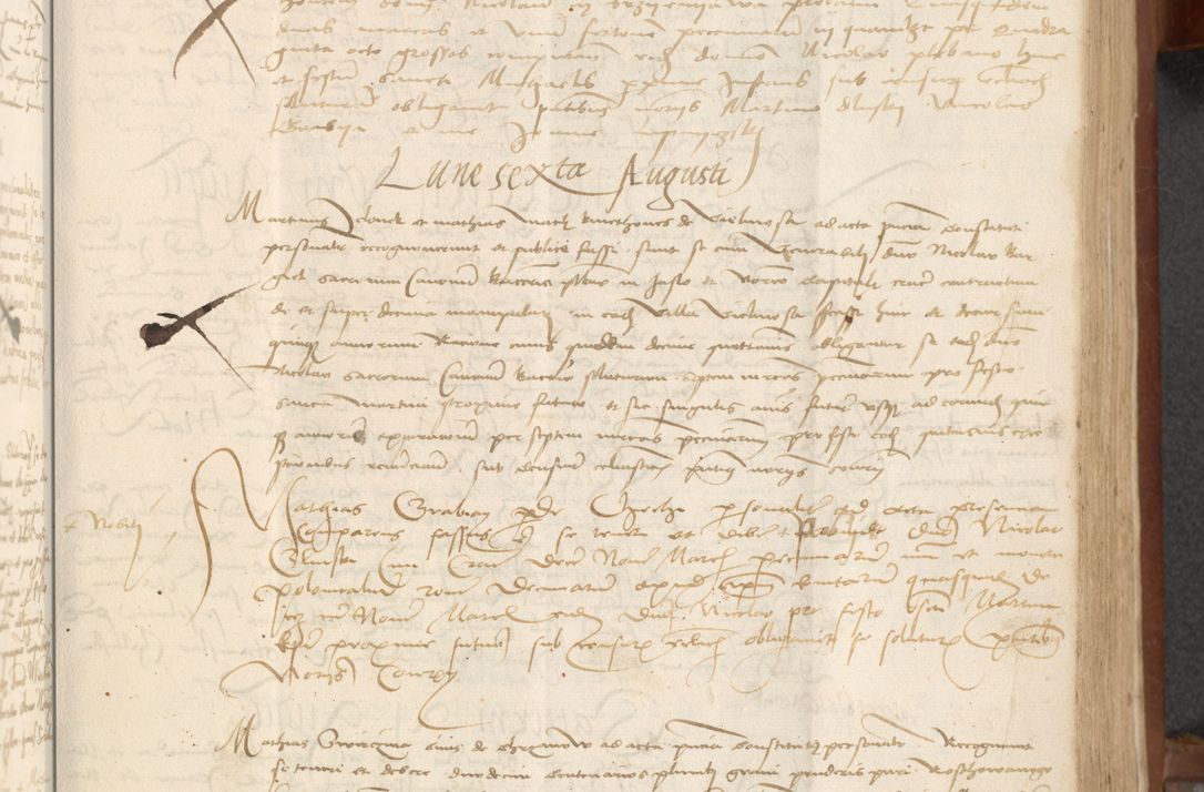 Zdjęcie nr 129 dla obiektu archiwalnego: [Acta] obligationum coram reverendo patre domino Thoma Rosnowsky canonico et offi[ciali C]racoviensi generali [a]d annum Domini 1514, [ind]itione secunda, pontificatus sanctissimi in Christo patris domini nostro domini Leonis divina providencia pape decimi moderni. Anno sue sanctitatis aduc ad 19 Marcii [...] primo secundis fatibus et felici sidere suum per manu Bronislaidis telluris Ursonici recipiunt et dii faveant ceptis