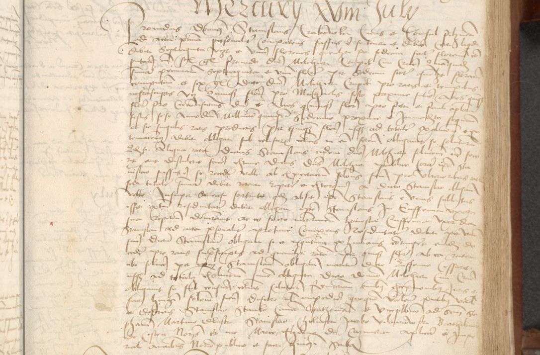 Zdjęcie nr 125 dla obiektu archiwalnego: [Acta] obligationum coram reverendo patre domino Thoma Rosnowsky canonico et offi[ciali C]racoviensi generali [a]d annum Domini 1514, [ind]itione secunda, pontificatus sanctissimi in Christo patris domini nostro domini Leonis divina providencia pape decimi moderni. Anno sue sanctitatis aduc ad 19 Marcii [...] primo secundis fatibus et felici sidere suum per manu Bronislaidis telluris Ursonici recipiunt et dii faveant ceptis