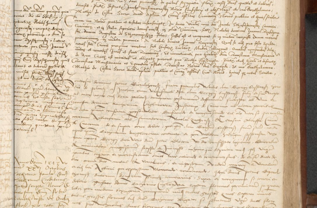 Zdjęcie nr 123 dla obiektu archiwalnego: [Acta] obligationum coram reverendo patre domino Thoma Rosnowsky canonico et offi[ciali C]racoviensi generali [a]d annum Domini 1514, [ind]itione secunda, pontificatus sanctissimi in Christo patris domini nostro domini Leonis divina providencia pape decimi moderni. Anno sue sanctitatis aduc ad 19 Marcii [...] primo secundis fatibus et felici sidere suum per manu Bronislaidis telluris Ursonici recipiunt et dii faveant ceptis