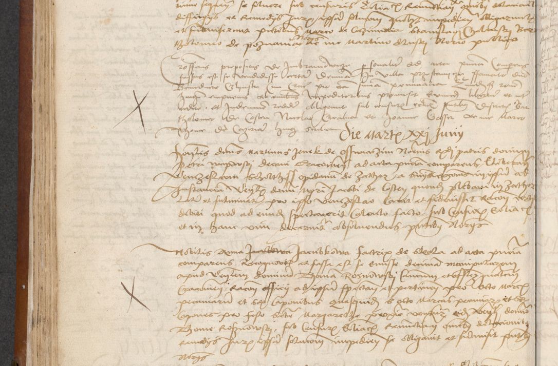 Zdjęcie nr 120 dla obiektu archiwalnego: [Acta] obligationum coram reverendo patre domino Thoma Rosnowsky canonico et offi[ciali C]racoviensi generali [a]d annum Domini 1514, [ind]itione secunda, pontificatus sanctissimi in Christo patris domini nostro domini Leonis divina providencia pape decimi moderni. Anno sue sanctitatis aduc ad 19 Marcii [...] primo secundis fatibus et felici sidere suum per manu Bronislaidis telluris Ursonici recipiunt et dii faveant ceptis