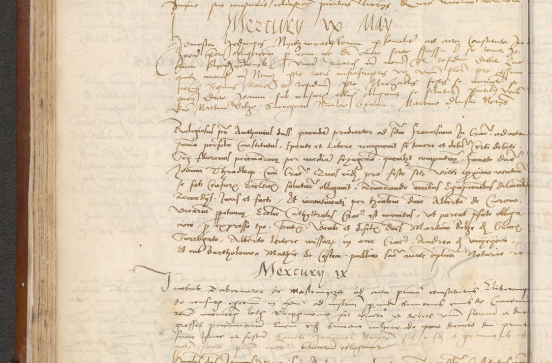 Zdjęcie nr 112 dla obiektu archiwalnego: [Acta] obligationum coram reverendo patre domino Thoma Rosnowsky canonico et offi[ciali C]racoviensi generali [a]d annum Domini 1514, [ind]itione secunda, pontificatus sanctissimi in Christo patris domini nostro domini Leonis divina providencia pape decimi moderni. Anno sue sanctitatis aduc ad 19 Marcii [...] primo secundis fatibus et felici sidere suum per manu Bronislaidis telluris Ursonici recipiunt et dii faveant ceptis