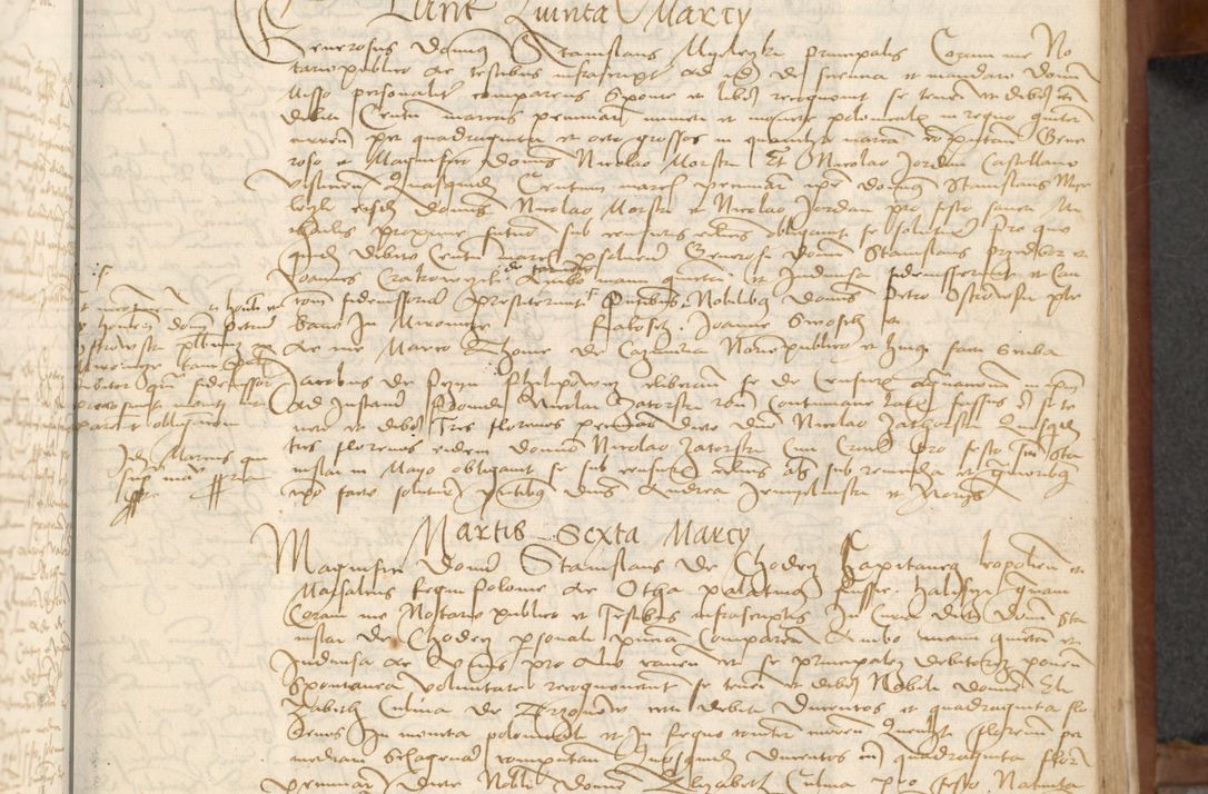 Zdjęcie nr 93 dla obiektu archiwalnego: [Acta] obligationum coram reverendo patre domino Thoma Rosnowsky canonico et offi[ciali C]racoviensi generali [a]d annum Domini 1514, [ind]itione secunda, pontificatus sanctissimi in Christo patris domini nostro domini Leonis divina providencia pape decimi moderni. Anno sue sanctitatis aduc ad 19 Marcii [...] primo secundis fatibus et felici sidere suum per manu Bronislaidis telluris Ursonici recipiunt et dii faveant ceptis