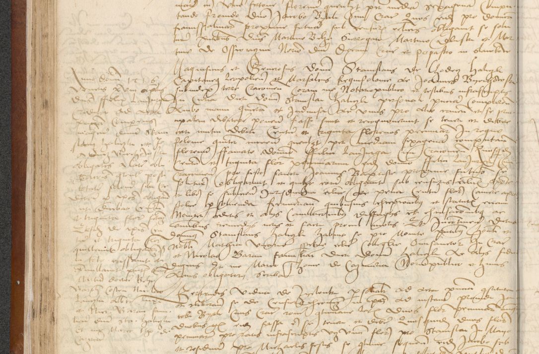 Zdjęcie nr 94 dla obiektu archiwalnego: [Acta] obligationum coram reverendo patre domino Thoma Rosnowsky canonico et offi[ciali C]racoviensi generali [a]d annum Domini 1514, [ind]itione secunda, pontificatus sanctissimi in Christo patris domini nostro domini Leonis divina providencia pape decimi moderni. Anno sue sanctitatis aduc ad 19 Marcii [...] primo secundis fatibus et felici sidere suum per manu Bronislaidis telluris Ursonici recipiunt et dii faveant ceptis