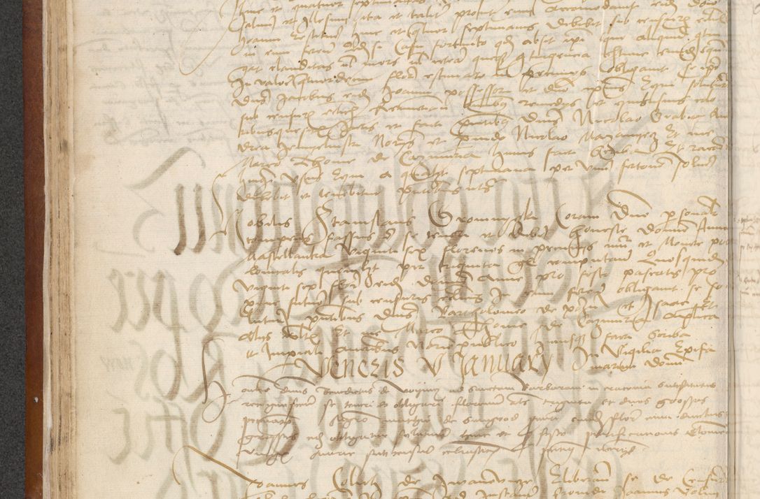 Zdjęcie nr 80 dla obiektu archiwalnego: [Acta] obligationum coram reverendo patre domino Thoma Rosnowsky canonico et offi[ciali C]racoviensi generali [a]d annum Domini 1514, [ind]itione secunda, pontificatus sanctissimi in Christo patris domini nostro domini Leonis divina providencia pape decimi moderni. Anno sue sanctitatis aduc ad 19 Marcii [...] primo secundis fatibus et felici sidere suum per manu Bronislaidis telluris Ursonici recipiunt et dii faveant ceptis
