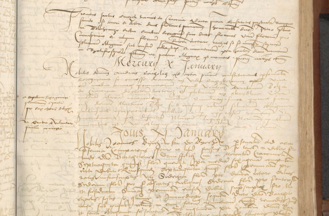 Zdjęcie nr 81 dla obiektu archiwalnego: [Acta] obligationum coram reverendo patre domino Thoma Rosnowsky canonico et offi[ciali C]racoviensi generali [a]d annum Domini 1514, [ind]itione secunda, pontificatus sanctissimi in Christo patris domini nostro domini Leonis divina providencia pape decimi moderni. Anno sue sanctitatis aduc ad 19 Marcii [...] primo secundis fatibus et felici sidere suum per manu Bronislaidis telluris Ursonici recipiunt et dii faveant ceptis