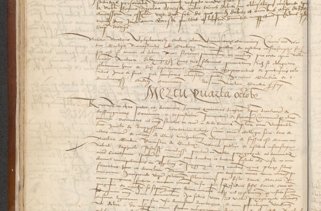 Zdjęcie nr 64 dla obiektu archiwalnego: [Acta] obligationum coram reverendo patre domino Thoma Rosnowsky canonico et offi[ciali C]racoviensi generali [a]d annum Domini 1514, [ind]itione secunda, pontificatus sanctissimi in Christo patris domini nostro domini Leonis divina providencia pape decimi moderni. Anno sue sanctitatis aduc ad 19 Marcii [...] primo secundis fatibus et felici sidere suum per manu Bronislaidis telluris Ursonici recipiunt et dii faveant ceptis