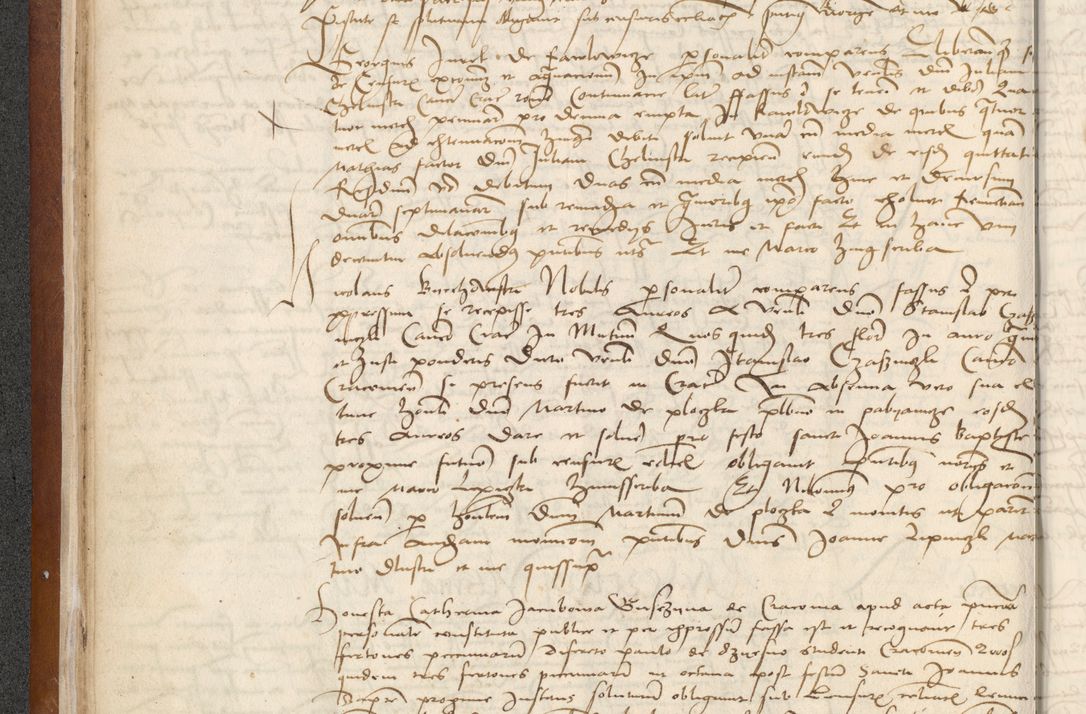 Zdjęcie nr 42 dla obiektu archiwalnego: [Acta] obligationum coram reverendo patre domino Thoma Rosnowsky canonico et offi[ciali C]racoviensi generali [a]d annum Domini 1514, [ind]itione secunda, pontificatus sanctissimi in Christo patris domini nostro domini Leonis divina providencia pape decimi moderni. Anno sue sanctitatis aduc ad 19 Marcii [...] primo secundis fatibus et felici sidere suum per manu Bronislaidis telluris Ursonici recipiunt et dii faveant ceptis