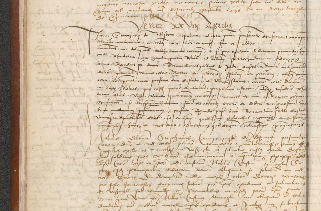 Zdjęcie nr 34 dla obiektu archiwalnego: [Acta] obligationum coram reverendo patre domino Thoma Rosnowsky canonico et offi[ciali C]racoviensi generali [a]d annum Domini 1514, [ind]itione secunda, pontificatus sanctissimi in Christo patris domini nostro domini Leonis divina providencia pape decimi moderni. Anno sue sanctitatis aduc ad 19 Marcii [...] primo secundis fatibus et felici sidere suum per manu Bronislaidis telluris Ursonici recipiunt et dii faveant ceptis