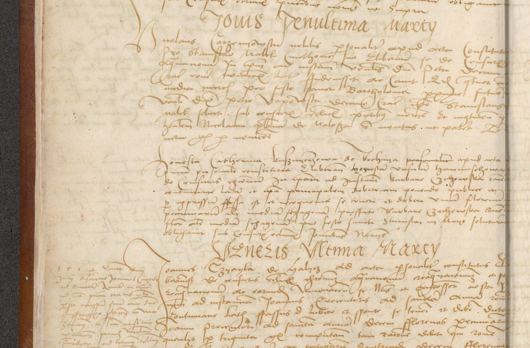 Zdjęcie nr 24 dla obiektu archiwalnego: [Acta] obligationum coram reverendo patre domino Thoma Rosnowsky canonico et offi[ciali C]racoviensi generali [a]d annum Domini 1514, [ind]itione secunda, pontificatus sanctissimi in Christo patris domini nostro domini Leonis divina providencia pape decimi moderni. Anno sue sanctitatis aduc ad 19 Marcii [...] primo secundis fatibus et felici sidere suum per manu Bronislaidis telluris Ursonici recipiunt et dii faveant ceptis