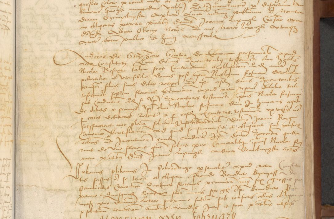 Zdjęcie nr 15 dla obiektu archiwalnego: [Acta] obligationum coram reverendo patre domino Thoma Rosnowsky canonico et offi[ciali C]racoviensi generali [a]d annum Domini 1514, [ind]itione secunda, pontificatus sanctissimi in Christo patris domini nostro domini Leonis divina providencia pape decimi moderni. Anno sue sanctitatis aduc ad 19 Marcii [...] primo secundis fatibus et felici sidere suum per manu Bronislaidis telluris Ursonici recipiunt et dii faveant ceptis