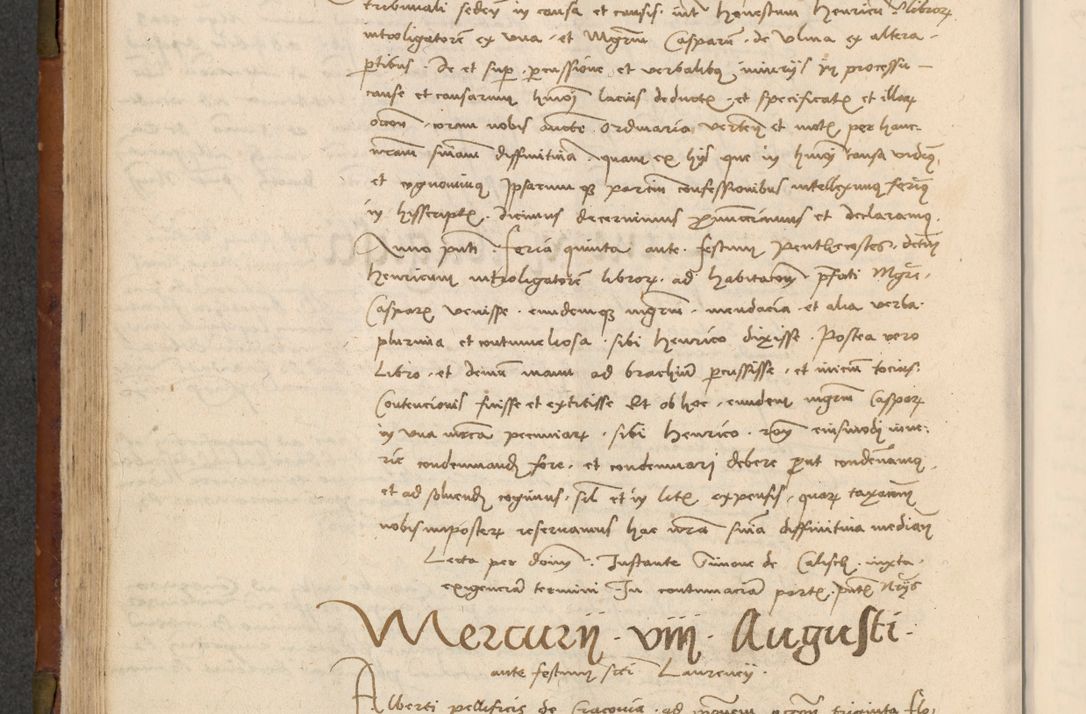 Zdjęcie nr 207 dla obiektu archiwalnego: In nomine Domini. Amen. Sub anno eiusdem Domini millesimo quingentesimo vigesimo, indicione octava, pontificatus sanctissimi in Christo patris et domini nostri domini Leonis divina providencia pape decimi moderni anno ad 19 Marcii durante septimo, acta actorum coram venerabili viro domino Thoma Rosznowski canonico et officiali generali Cracoviensi felicibus, sideribus continuantur atque exordium capiunt et Dii faveant ceptis