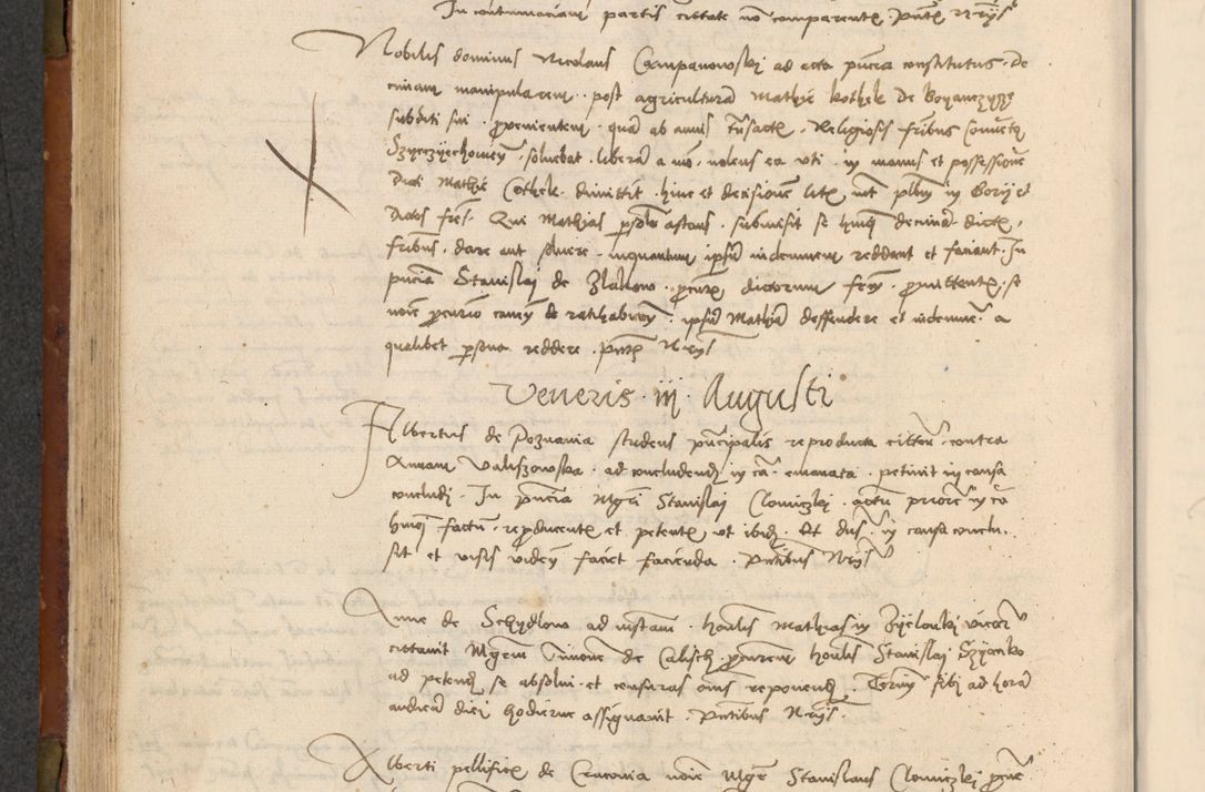 Zdjęcie nr 205 dla obiektu archiwalnego: In nomine Domini. Amen. Sub anno eiusdem Domini millesimo quingentesimo vigesimo, indicione octava, pontificatus sanctissimi in Christo patris et domini nostri domini Leonis divina providencia pape decimi moderni anno ad 19 Marcii durante septimo, acta actorum coram venerabili viro domino Thoma Rosznowski canonico et officiali generali Cracoviensi felicibus, sideribus continuantur atque exordium capiunt et Dii faveant ceptis