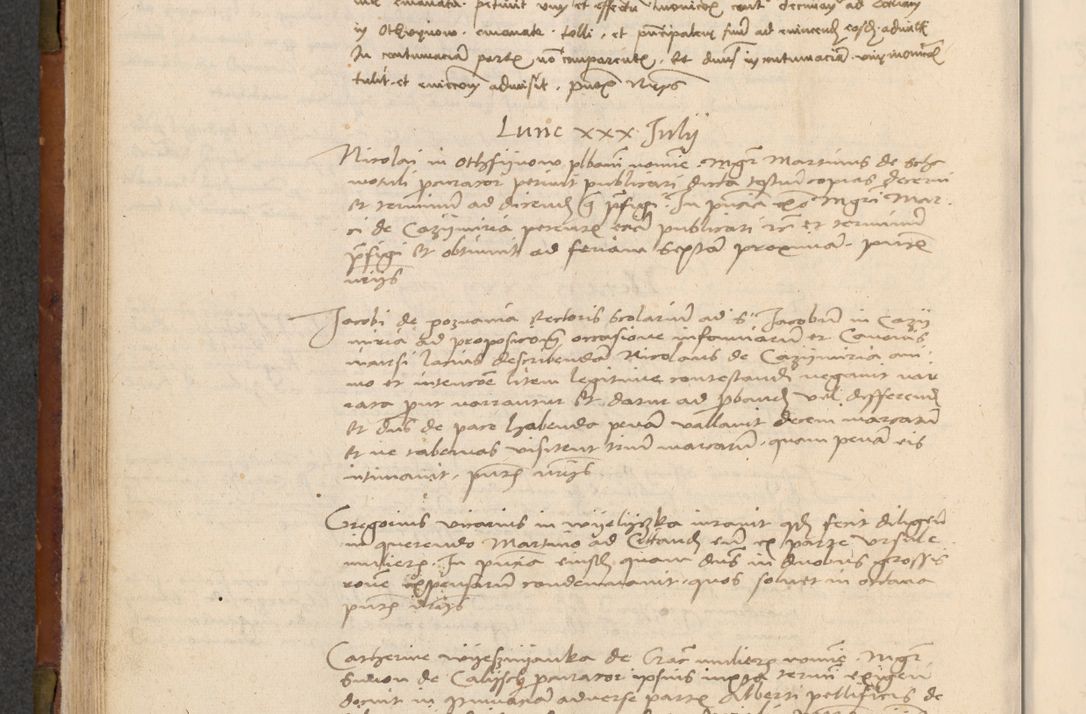 Zdjęcie nr 203 dla obiektu archiwalnego: In nomine Domini. Amen. Sub anno eiusdem Domini millesimo quingentesimo vigesimo, indicione octava, pontificatus sanctissimi in Christo patris et domini nostri domini Leonis divina providencia pape decimi moderni anno ad 19 Marcii durante septimo, acta actorum coram venerabili viro domino Thoma Rosznowski canonico et officiali generali Cracoviensi felicibus, sideribus continuantur atque exordium capiunt et Dii faveant ceptis