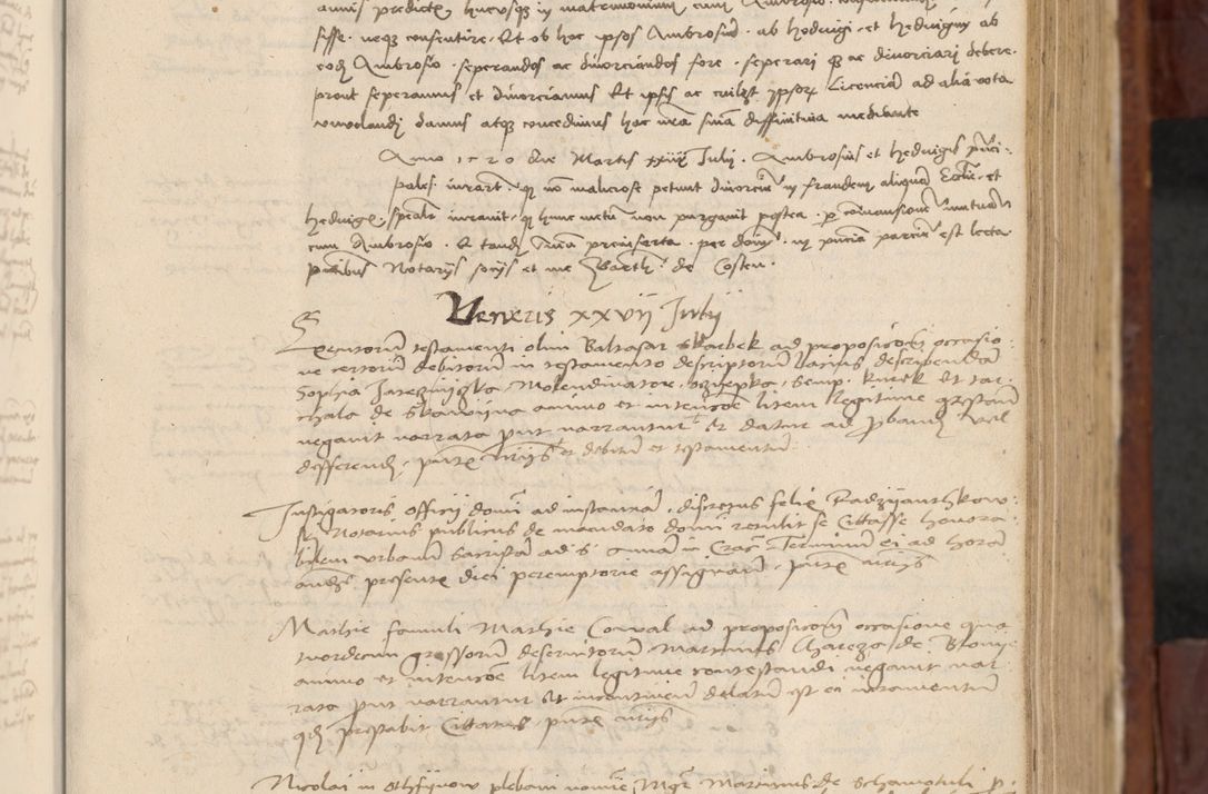 Zdjęcie nr 202 dla obiektu archiwalnego: In nomine Domini. Amen. Sub anno eiusdem Domini millesimo quingentesimo vigesimo, indicione octava, pontificatus sanctissimi in Christo patris et domini nostri domini Leonis divina providencia pape decimi moderni anno ad 19 Marcii durante septimo, acta actorum coram venerabili viro domino Thoma Rosznowski canonico et officiali generali Cracoviensi felicibus, sideribus continuantur atque exordium capiunt et Dii faveant ceptis