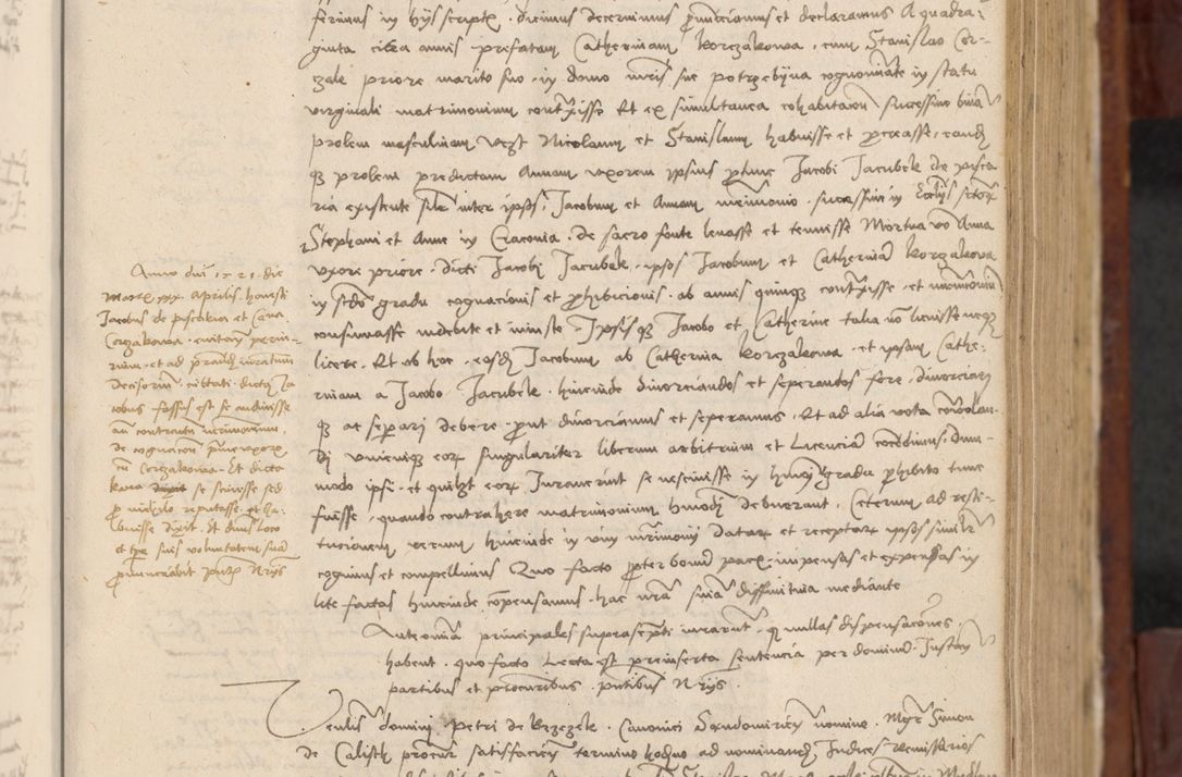 Zdjęcie nr 198 dla obiektu archiwalnego: In nomine Domini. Amen. Sub anno eiusdem Domini millesimo quingentesimo vigesimo, indicione octava, pontificatus sanctissimi in Christo patris et domini nostri domini Leonis divina providencia pape decimi moderni anno ad 19 Marcii durante septimo, acta actorum coram venerabili viro domino Thoma Rosznowski canonico et officiali generali Cracoviensi felicibus, sideribus continuantur atque exordium capiunt et Dii faveant ceptis