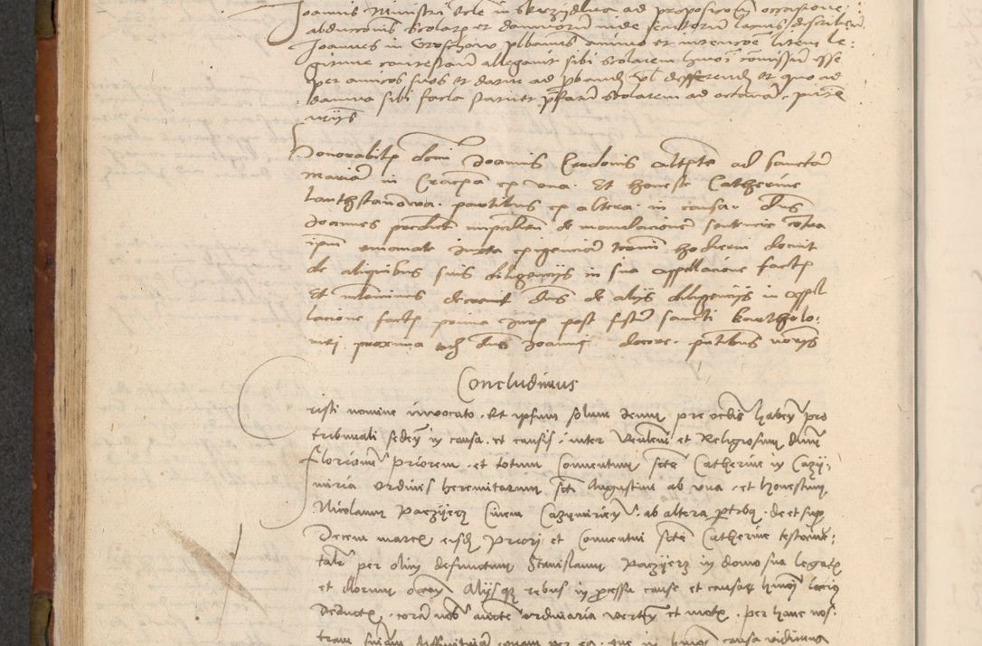 Zdjęcie nr 183 dla obiektu archiwalnego: In nomine Domini. Amen. Sub anno eiusdem Domini millesimo quingentesimo vigesimo, indicione octava, pontificatus sanctissimi in Christo patris et domini nostri domini Leonis divina providencia pape decimi moderni anno ad 19 Marcii durante septimo, acta actorum coram venerabili viro domino Thoma Rosznowski canonico et officiali generali Cracoviensi felicibus, sideribus continuantur atque exordium capiunt et Dii faveant ceptis