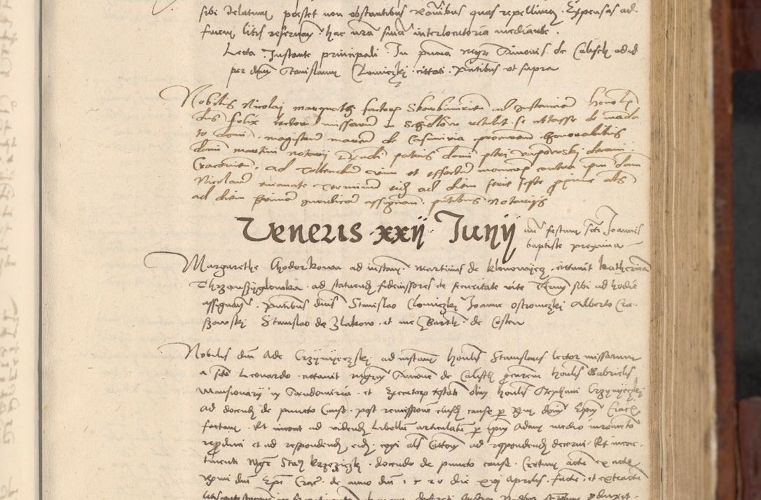 Zdjęcie nr 170 dla obiektu archiwalnego: In nomine Domini. Amen. Sub anno eiusdem Domini millesimo quingentesimo vigesimo, indicione octava, pontificatus sanctissimi in Christo patris et domini nostri domini Leonis divina providencia pape decimi moderni anno ad 19 Marcii durante septimo, acta actorum coram venerabili viro domino Thoma Rosznowski canonico et officiali generali Cracoviensi felicibus, sideribus continuantur atque exordium capiunt et Dii faveant ceptis