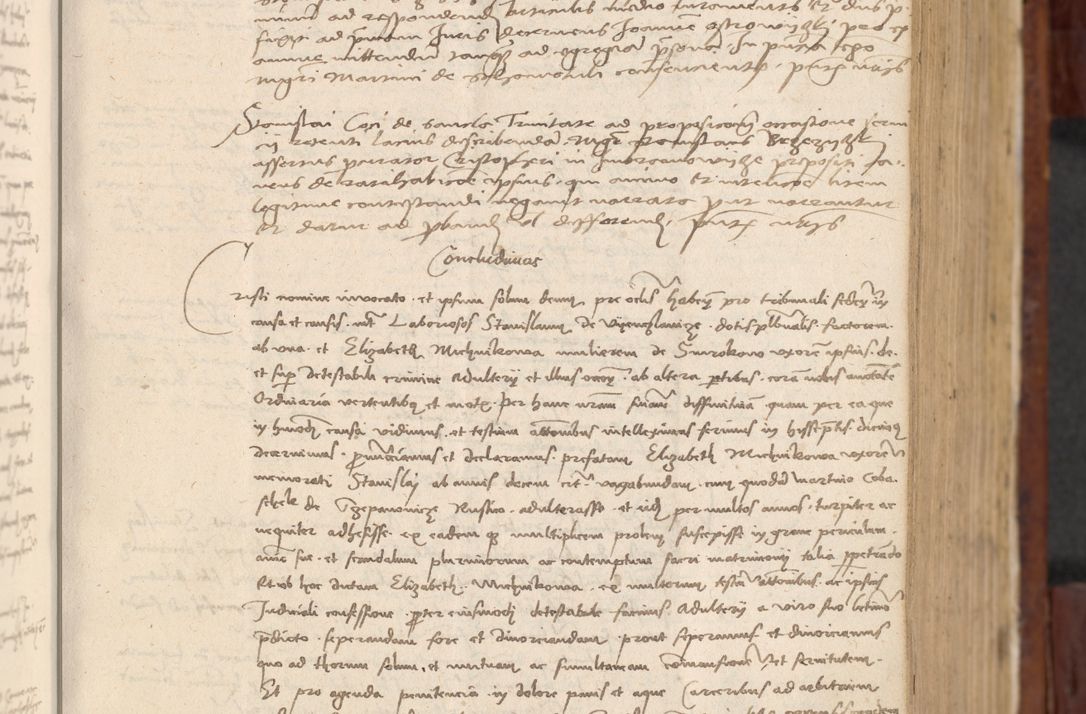 Zdjęcie nr 158 dla obiektu archiwalnego: In nomine Domini. Amen. Sub anno eiusdem Domini millesimo quingentesimo vigesimo, indicione octava, pontificatus sanctissimi in Christo patris et domini nostri domini Leonis divina providencia pape decimi moderni anno ad 19 Marcii durante septimo, acta actorum coram venerabili viro domino Thoma Rosznowski canonico et officiali generali Cracoviensi felicibus, sideribus continuantur atque exordium capiunt et Dii faveant ceptis