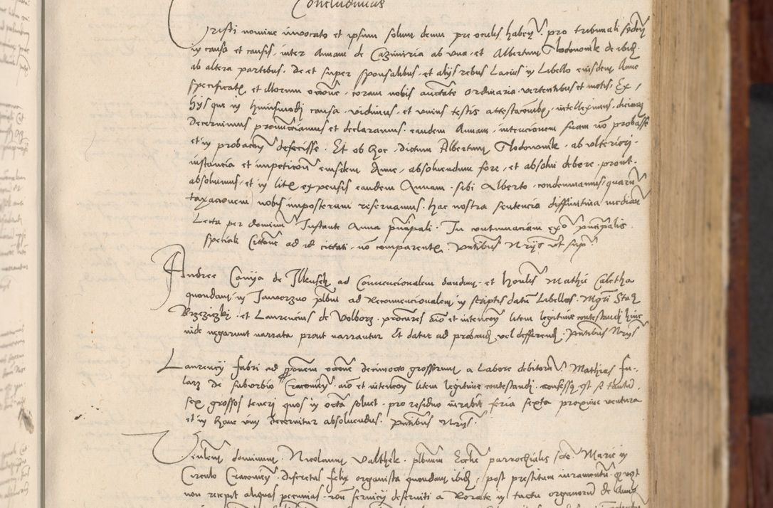 Zdjęcie nr 146 dla obiektu archiwalnego: In nomine Domini. Amen. Sub anno eiusdem Domini millesimo quingentesimo vigesimo, indicione octava, pontificatus sanctissimi in Christo patris et domini nostri domini Leonis divina providencia pape decimi moderni anno ad 19 Marcii durante septimo, acta actorum coram venerabili viro domino Thoma Rosznowski canonico et officiali generali Cracoviensi felicibus, sideribus continuantur atque exordium capiunt et Dii faveant ceptis