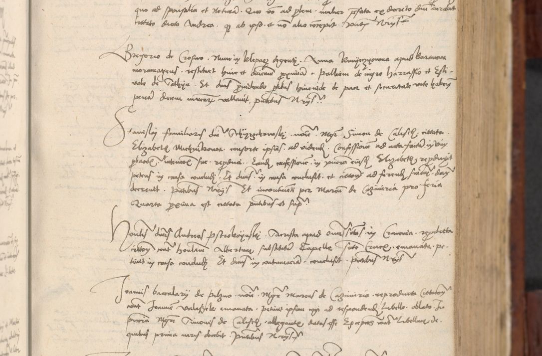 Zdjęcie nr 144 dla obiektu archiwalnego: In nomine Domini. Amen. Sub anno eiusdem Domini millesimo quingentesimo vigesimo, indicione octava, pontificatus sanctissimi in Christo patris et domini nostri domini Leonis divina providencia pape decimi moderni anno ad 19 Marcii durante septimo, acta actorum coram venerabili viro domino Thoma Rosznowski canonico et officiali generali Cracoviensi felicibus, sideribus continuantur atque exordium capiunt et Dii faveant ceptis