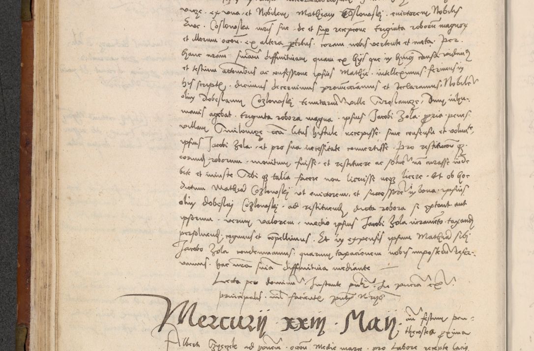 Zdjęcie nr 137 dla obiektu archiwalnego: In nomine Domini. Amen. Sub anno eiusdem Domini millesimo quingentesimo vigesimo, indicione octava, pontificatus sanctissimi in Christo patris et domini nostri domini Leonis divina providencia pape decimi moderni anno ad 19 Marcii durante septimo, acta actorum coram venerabili viro domino Thoma Rosznowski canonico et officiali generali Cracoviensi felicibus, sideribus continuantur atque exordium capiunt et Dii faveant ceptis