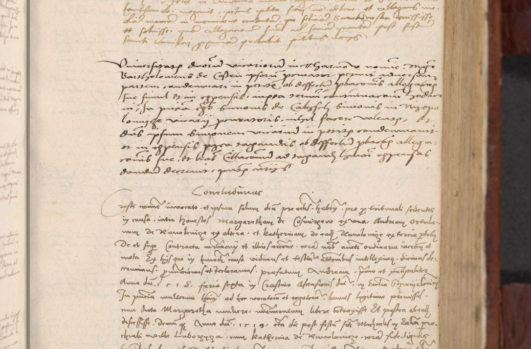 Zdjęcie nr 116 dla obiektu archiwalnego: In nomine Domini. Amen. Sub anno eiusdem Domini millesimo quingentesimo vigesimo, indicione octava, pontificatus sanctissimi in Christo patris et domini nostri domini Leonis divina providencia pape decimi moderni anno ad 19 Marcii durante septimo, acta actorum coram venerabili viro domino Thoma Rosznowski canonico et officiali generali Cracoviensi felicibus, sideribus continuantur atque exordium capiunt et Dii faveant ceptis