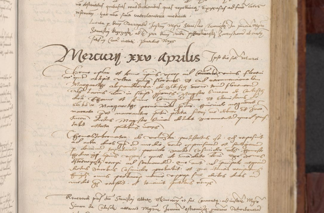 Zdjęcie nr 108 dla obiektu archiwalnego: In nomine Domini. Amen. Sub anno eiusdem Domini millesimo quingentesimo vigesimo, indicione octava, pontificatus sanctissimi in Christo patris et domini nostri domini Leonis divina providencia pape decimi moderni anno ad 19 Marcii durante septimo, acta actorum coram venerabili viro domino Thoma Rosznowski canonico et officiali generali Cracoviensi felicibus, sideribus continuantur atque exordium capiunt et Dii faveant ceptis