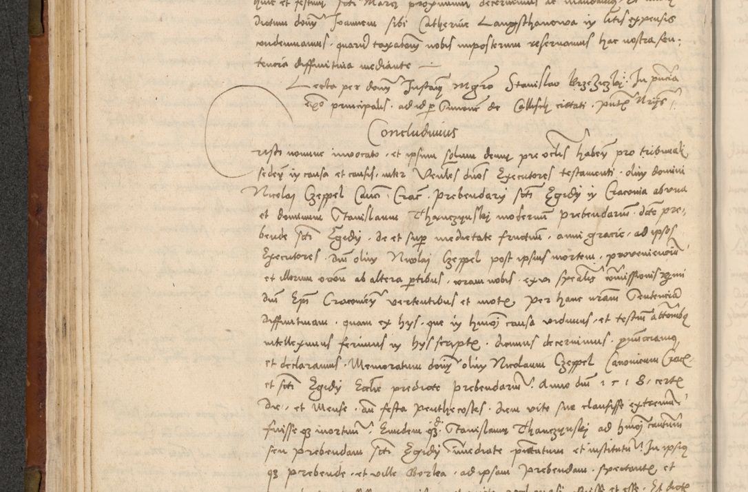 Zdjęcie nr 95 dla obiektu archiwalnego: In nomine Domini. Amen. Sub anno eiusdem Domini millesimo quingentesimo vigesimo, indicione octava, pontificatus sanctissimi in Christo patris et domini nostri domini Leonis divina providencia pape decimi moderni anno ad 19 Marcii durante septimo, acta actorum coram venerabili viro domino Thoma Rosznowski canonico et officiali generali Cracoviensi felicibus, sideribus continuantur atque exordium capiunt et Dii faveant ceptis