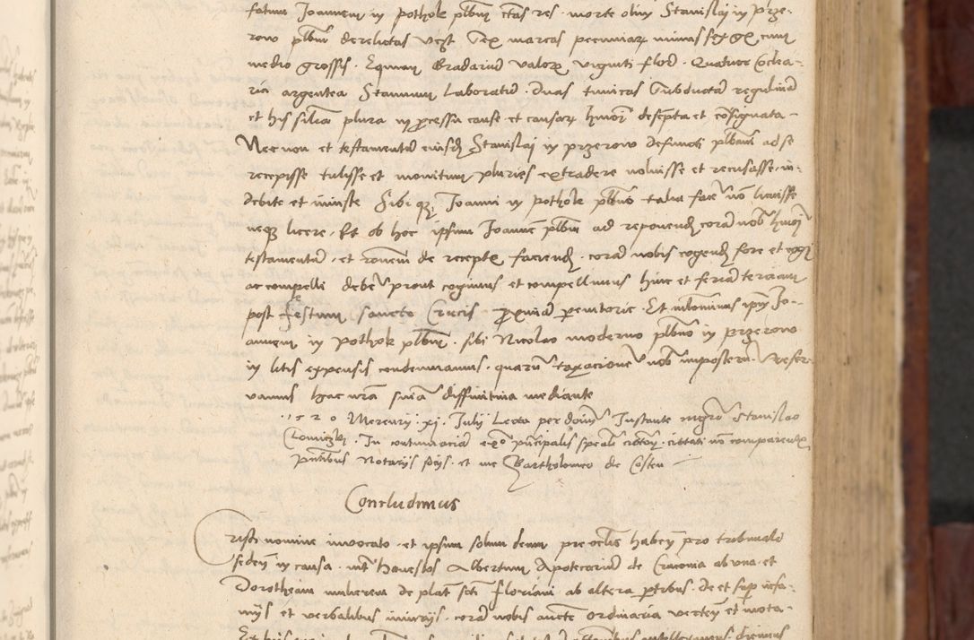 Zdjęcie nr 88 dla obiektu archiwalnego: In nomine Domini. Amen. Sub anno eiusdem Domini millesimo quingentesimo vigesimo, indicione octava, pontificatus sanctissimi in Christo patris et domini nostri domini Leonis divina providencia pape decimi moderni anno ad 19 Marcii durante septimo, acta actorum coram venerabili viro domino Thoma Rosznowski canonico et officiali generali Cracoviensi felicibus, sideribus continuantur atque exordium capiunt et Dii faveant ceptis