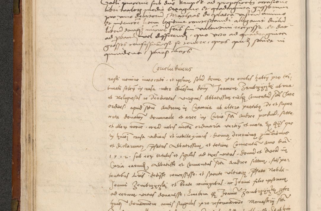 Zdjęcie nr 81 dla obiektu archiwalnego: In nomine Domini. Amen. Sub anno eiusdem Domini millesimo quingentesimo vigesimo, indicione octava, pontificatus sanctissimi in Christo patris et domini nostri domini Leonis divina providencia pape decimi moderni anno ad 19 Marcii durante septimo, acta actorum coram venerabili viro domino Thoma Rosznowski canonico et officiali generali Cracoviensi felicibus, sideribus continuantur atque exordium capiunt et Dii faveant ceptis