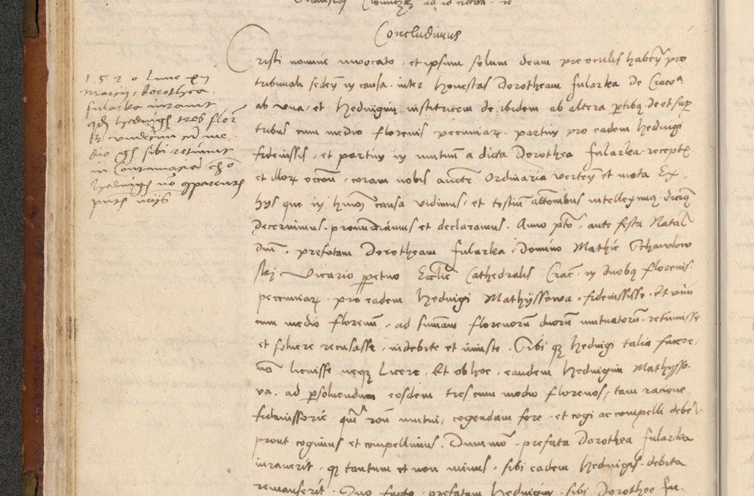 Zdjęcie nr 53 dla obiektu archiwalnego: In nomine Domini. Amen. Sub anno eiusdem Domini millesimo quingentesimo vigesimo, indicione octava, pontificatus sanctissimi in Christo patris et domini nostri domini Leonis divina providencia pape decimi moderni anno ad 19 Marcii durante septimo, acta actorum coram venerabili viro domino Thoma Rosznowski canonico et officiali generali Cracoviensi felicibus, sideribus continuantur atque exordium capiunt et Dii faveant ceptis