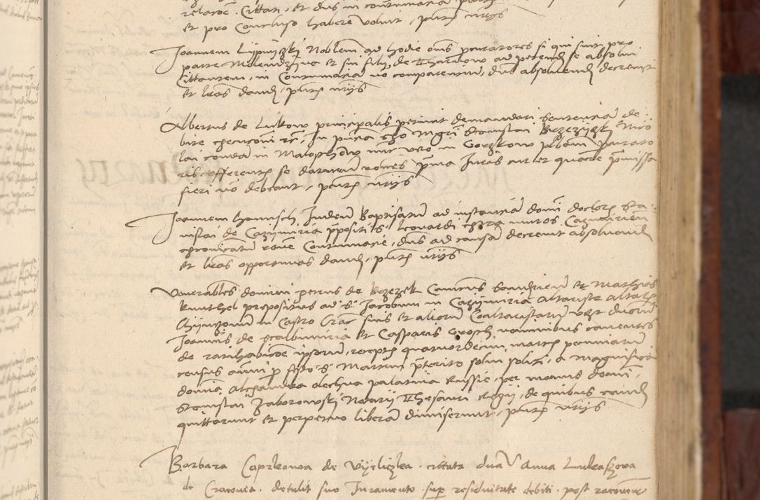 Zdjęcie nr 44 dla obiektu archiwalnego: In nomine Domini. Amen. Sub anno eiusdem Domini millesimo quingentesimo vigesimo, indicione octava, pontificatus sanctissimi in Christo patris et domini nostri domini Leonis divina providencia pape decimi moderni anno ad 19 Marcii durante septimo, acta actorum coram venerabili viro domino Thoma Rosznowski canonico et officiali generali Cracoviensi felicibus, sideribus continuantur atque exordium capiunt et Dii faveant ceptis