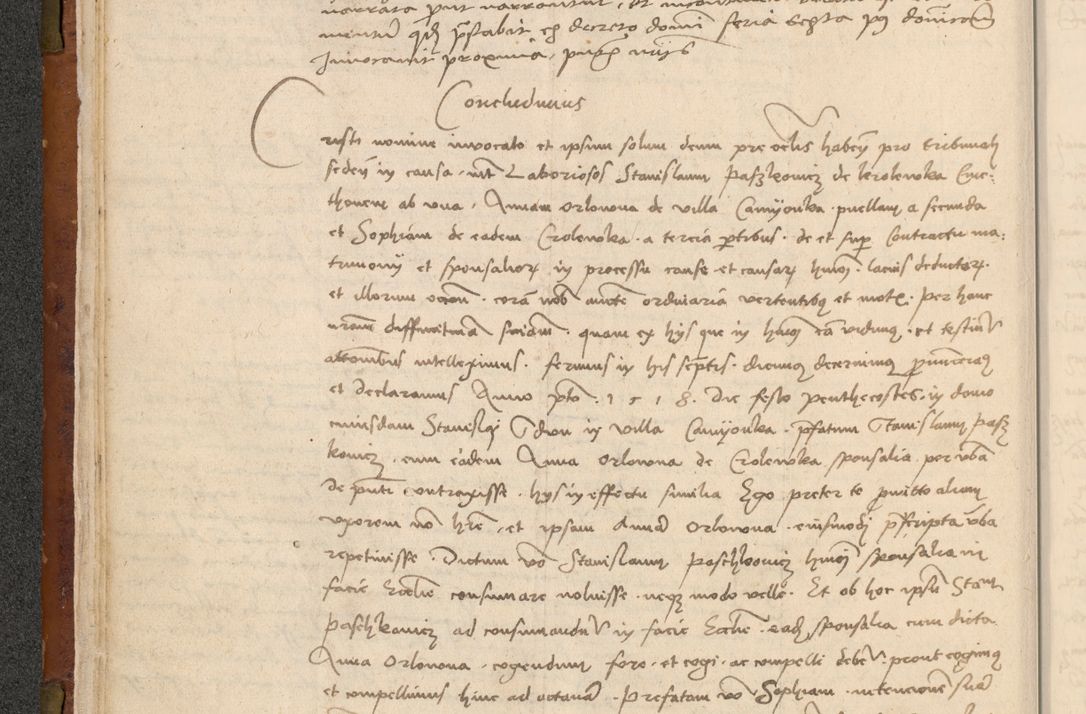 Zdjęcie nr 33 dla obiektu archiwalnego: In nomine Domini. Amen. Sub anno eiusdem Domini millesimo quingentesimo vigesimo, indicione octava, pontificatus sanctissimi in Christo patris et domini nostri domini Leonis divina providencia pape decimi moderni anno ad 19 Marcii durante septimo, acta actorum coram venerabili viro domino Thoma Rosznowski canonico et officiali generali Cracoviensi felicibus, sideribus continuantur atque exordium capiunt et Dii faveant ceptis