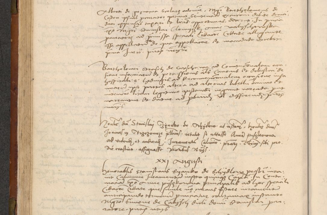 Zdjęcie nr 215 dla obiektu archiwalnego: In nomine Domini. Amen. Sub anno eiusdem Domini millesimo quingentesimo vigesimo, indicione octava, pontificatus sanctissimi in Christo patris et domini nostri domini Leonis divina providencia pape decimi moderni anno ad 19 Marcii durante septimo, acta actorum coram venerabili viro domino Thoma Rosznowski canonico et officiali generali Cracoviensi felicibus, sideribus continuantur atque exordium capiunt et Dii faveant ceptis