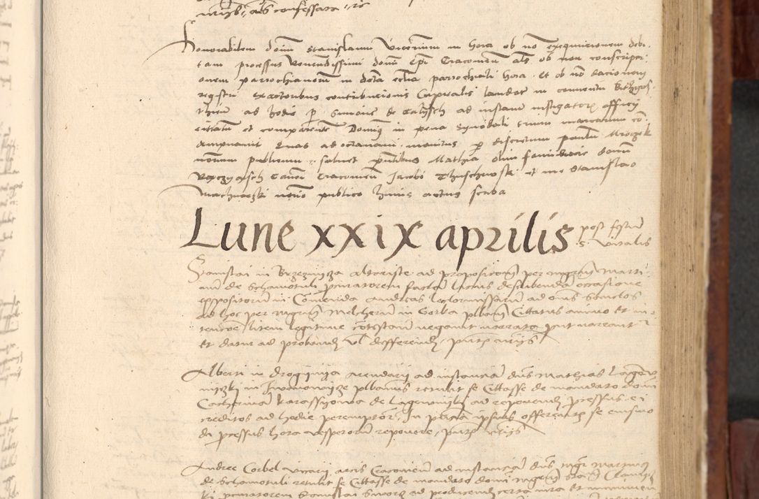 Zdjęcie nr 404 dla obiektu archiwalnego: In nomine Domini. Amen. Sub anno eiusdem Domini millesimo quingentesimo vigesimo, indicione octava, pontificatus sanctissimi in Christo patris et domini nostri domini Leonis divina providencia pape decimi moderni anno ad 19 Marcii durante septimo, acta actorum coram venerabili viro domino Thoma Rosznowski canonico et officiali generali Cracoviensi felicibus, sideribus continuantur atque exordium capiunt et Dii faveant ceptis