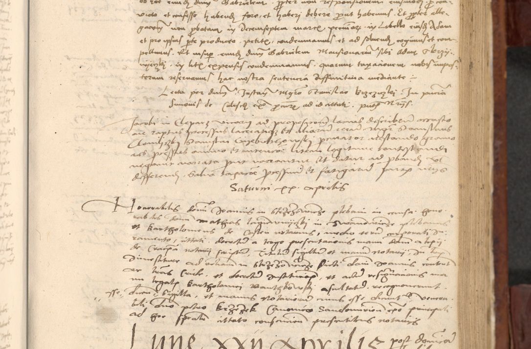 Zdjęcie nr 398 dla obiektu archiwalnego: In nomine Domini. Amen. Sub anno eiusdem Domini millesimo quingentesimo vigesimo, indicione octava, pontificatus sanctissimi in Christo patris et domini nostri domini Leonis divina providencia pape decimi moderni anno ad 19 Marcii durante septimo, acta actorum coram venerabili viro domino Thoma Rosznowski canonico et officiali generali Cracoviensi felicibus, sideribus continuantur atque exordium capiunt et Dii faveant ceptis