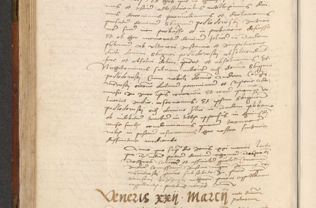 Zdjęcie nr 377 dla obiektu archiwalnego: In nomine Domini. Amen. Sub anno eiusdem Domini millesimo quingentesimo vigesimo, indicione octava, pontificatus sanctissimi in Christo patris et domini nostri domini Leonis divina providencia pape decimi moderni anno ad 19 Marcii durante septimo, acta actorum coram venerabili viro domino Thoma Rosznowski canonico et officiali generali Cracoviensi felicibus, sideribus continuantur atque exordium capiunt et Dii faveant ceptis