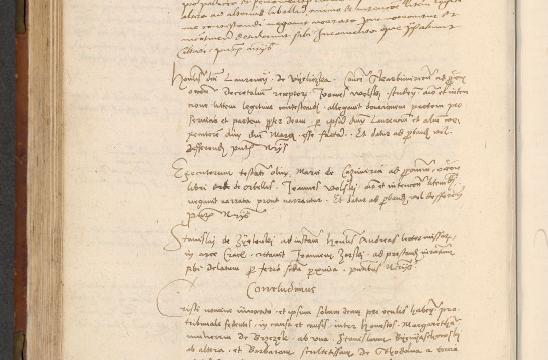 Zdjęcie nr 367 dla obiektu archiwalnego: In nomine Domini. Amen. Sub anno eiusdem Domini millesimo quingentesimo vigesimo, indicione octava, pontificatus sanctissimi in Christo patris et domini nostri domini Leonis divina providencia pape decimi moderni anno ad 19 Marcii durante septimo, acta actorum coram venerabili viro domino Thoma Rosznowski canonico et officiali generali Cracoviensi felicibus, sideribus continuantur atque exordium capiunt et Dii faveant ceptis