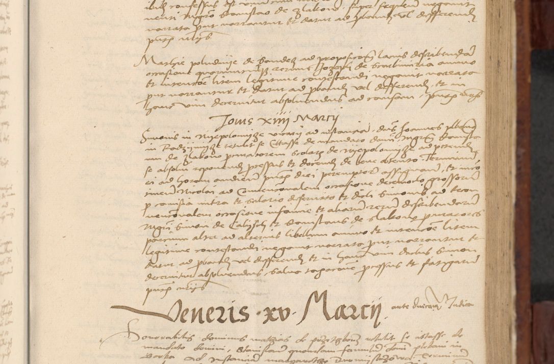 Zdjęcie nr 364 dla obiektu archiwalnego: In nomine Domini. Amen. Sub anno eiusdem Domini millesimo quingentesimo vigesimo, indicione octava, pontificatus sanctissimi in Christo patris et domini nostri domini Leonis divina providencia pape decimi moderni anno ad 19 Marcii durante septimo, acta actorum coram venerabili viro domino Thoma Rosznowski canonico et officiali generali Cracoviensi felicibus, sideribus continuantur atque exordium capiunt et Dii faveant ceptis