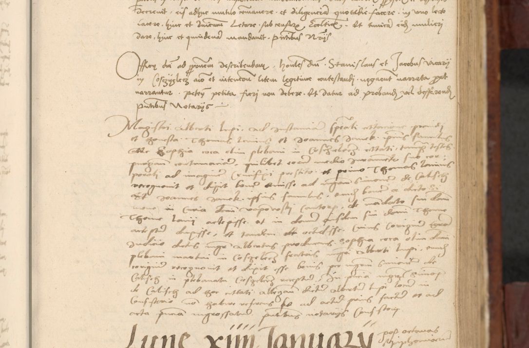 Zdjęcie nr 308 dla obiektu archiwalnego: In nomine Domini. Amen. Sub anno eiusdem Domini millesimo quingentesimo vigesimo, indicione octava, pontificatus sanctissimi in Christo patris et domini nostri domini Leonis divina providencia pape decimi moderni anno ad 19 Marcii durante septimo, acta actorum coram venerabili viro domino Thoma Rosznowski canonico et officiali generali Cracoviensi felicibus, sideribus continuantur atque exordium capiunt et Dii faveant ceptis