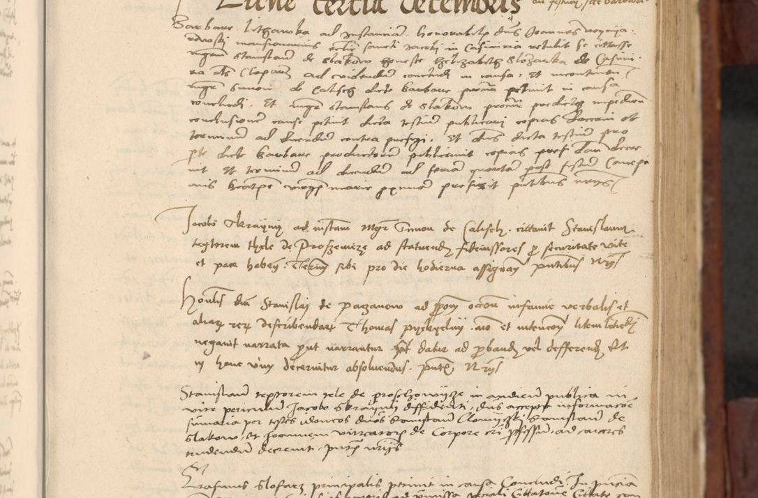 Zdjęcie nr 286 dla obiektu archiwalnego: In nomine Domini. Amen. Sub anno eiusdem Domini millesimo quingentesimo vigesimo, indicione octava, pontificatus sanctissimi in Christo patris et domini nostri domini Leonis divina providencia pape decimi moderni anno ad 19 Marcii durante septimo, acta actorum coram venerabili viro domino Thoma Rosznowski canonico et officiali generali Cracoviensi felicibus, sideribus continuantur atque exordium capiunt et Dii faveant ceptis