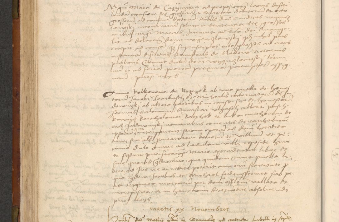 Zdjęcie nr 279 dla obiektu archiwalnego: In nomine Domini. Amen. Sub anno eiusdem Domini millesimo quingentesimo vigesimo, indicione octava, pontificatus sanctissimi in Christo patris et domini nostri domini Leonis divina providencia pape decimi moderni anno ad 19 Marcii durante septimo, acta actorum coram venerabili viro domino Thoma Rosznowski canonico et officiali generali Cracoviensi felicibus, sideribus continuantur atque exordium capiunt et Dii faveant ceptis