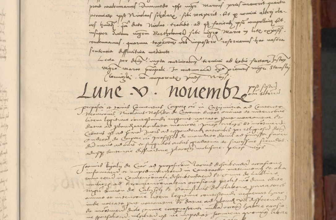 Zdjęcie nr 268 dla obiektu archiwalnego: In nomine Domini. Amen. Sub anno eiusdem Domini millesimo quingentesimo vigesimo, indicione octava, pontificatus sanctissimi in Christo patris et domini nostri domini Leonis divina providencia pape decimi moderni anno ad 19 Marcii durante septimo, acta actorum coram venerabili viro domino Thoma Rosznowski canonico et officiali generali Cracoviensi felicibus, sideribus continuantur atque exordium capiunt et Dii faveant ceptis