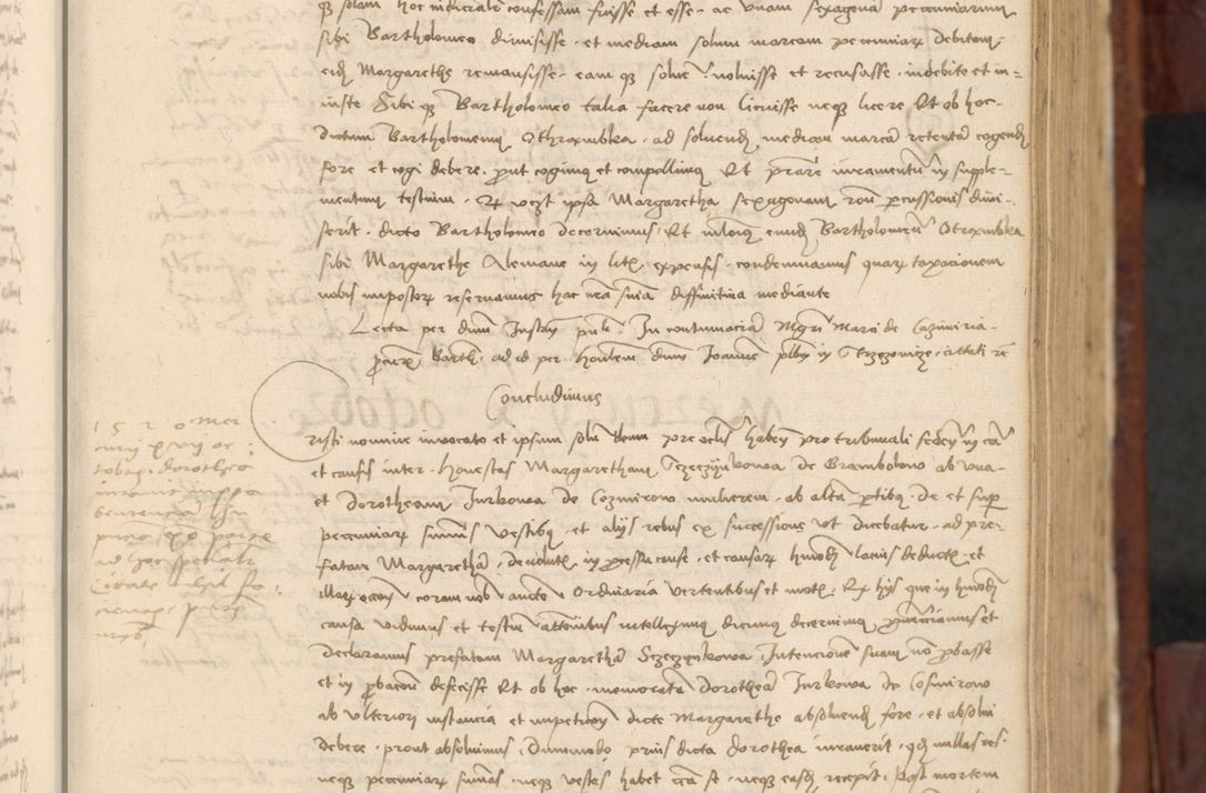 Zdjęcie nr 252 dla obiektu archiwalnego: In nomine Domini. Amen. Sub anno eiusdem Domini millesimo quingentesimo vigesimo, indicione octava, pontificatus sanctissimi in Christo patris et domini nostri domini Leonis divina providencia pape decimi moderni anno ad 19 Marcii durante septimo, acta actorum coram venerabili viro domino Thoma Rosznowski canonico et officiali generali Cracoviensi felicibus, sideribus continuantur atque exordium capiunt et Dii faveant ceptis