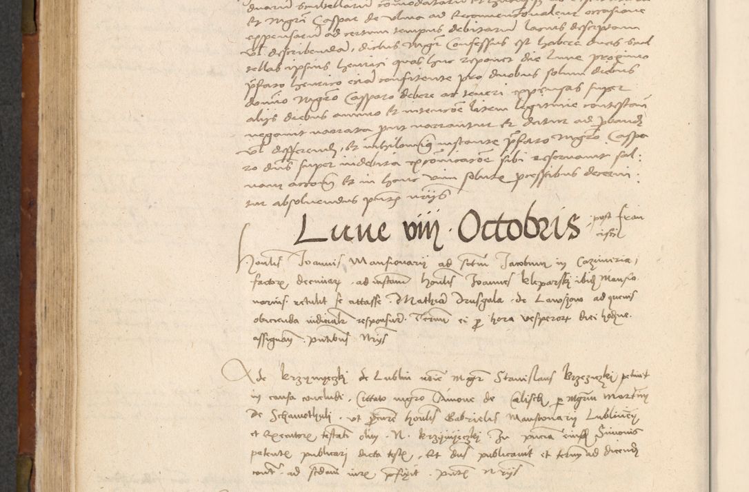 Zdjęcie nr 249 dla obiektu archiwalnego: In nomine Domini. Amen. Sub anno eiusdem Domini millesimo quingentesimo vigesimo, indicione octava, pontificatus sanctissimi in Christo patris et domini nostri domini Leonis divina providencia pape decimi moderni anno ad 19 Marcii durante septimo, acta actorum coram venerabili viro domino Thoma Rosznowski canonico et officiali generali Cracoviensi felicibus, sideribus continuantur atque exordium capiunt et Dii faveant ceptis