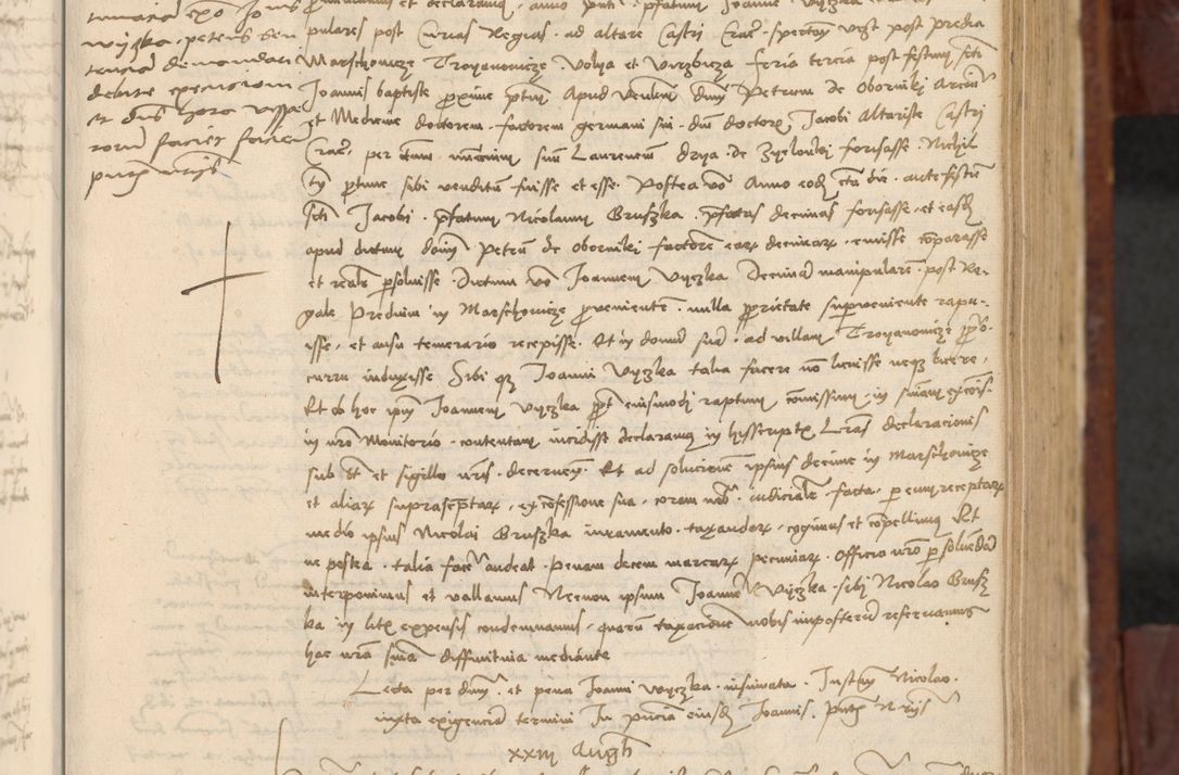 Zdjęcie nr 218 dla obiektu archiwalnego: In nomine Domini. Amen. Sub anno eiusdem Domini millesimo quingentesimo vigesimo, indicione octava, pontificatus sanctissimi in Christo patris et domini nostri domini Leonis divina providencia pape decimi moderni anno ad 19 Marcii durante septimo, acta actorum coram venerabili viro domino Thoma Rosznowski canonico et officiali generali Cracoviensi felicibus, sideribus continuantur atque exordium capiunt et Dii faveant ceptis