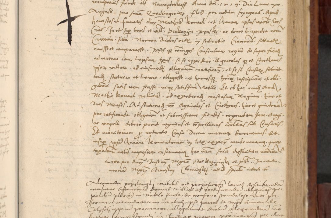 Zdjęcie nr 410 dla obiektu archiwalnego: In nomine Domini. Amen. Sub anno eiusdem Domini millesimo quingentesimo vigesimo, indicione octava, pontificatus sanctissimi in Christo patris et domini nostri domini Leonis divina providencia pape decimi moderni anno ad 19 Marcii durante septimo, acta actorum coram venerabili viro domino Thoma Rosznowski canonico et officiali generali Cracoviensi felicibus, sideribus continuantur atque exordium capiunt et Dii faveant ceptis