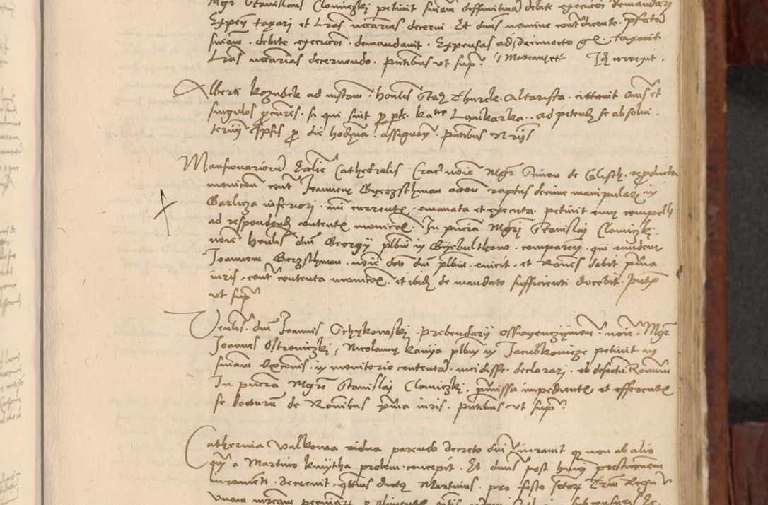 Zdjęcie nr 606 dla obiektu archiwalnego: In nomine Domini. Amen. Sub anno eiusdem Domini millesimo quingentesimo vigesimo, indicione octava, pontificatus sanctissimi in Christo patris et domini nostri domini Leonis divina providencia pape decimi moderni anno ad 19 Marcii durante septimo, acta actorum coram venerabili viro domino Thoma Rosznowski canonico et officiali generali Cracoviensi felicibus, sideribus continuantur atque exordium capiunt et Dii faveant ceptis