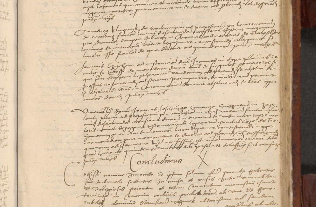 Zdjęcie nr 590 dla obiektu archiwalnego: In nomine Domini. Amen. Sub anno eiusdem Domini millesimo quingentesimo vigesimo, indicione octava, pontificatus sanctissimi in Christo patris et domini nostri domini Leonis divina providencia pape decimi moderni anno ad 19 Marcii durante septimo, acta actorum coram venerabili viro domino Thoma Rosznowski canonico et officiali generali Cracoviensi felicibus, sideribus continuantur atque exordium capiunt et Dii faveant ceptis