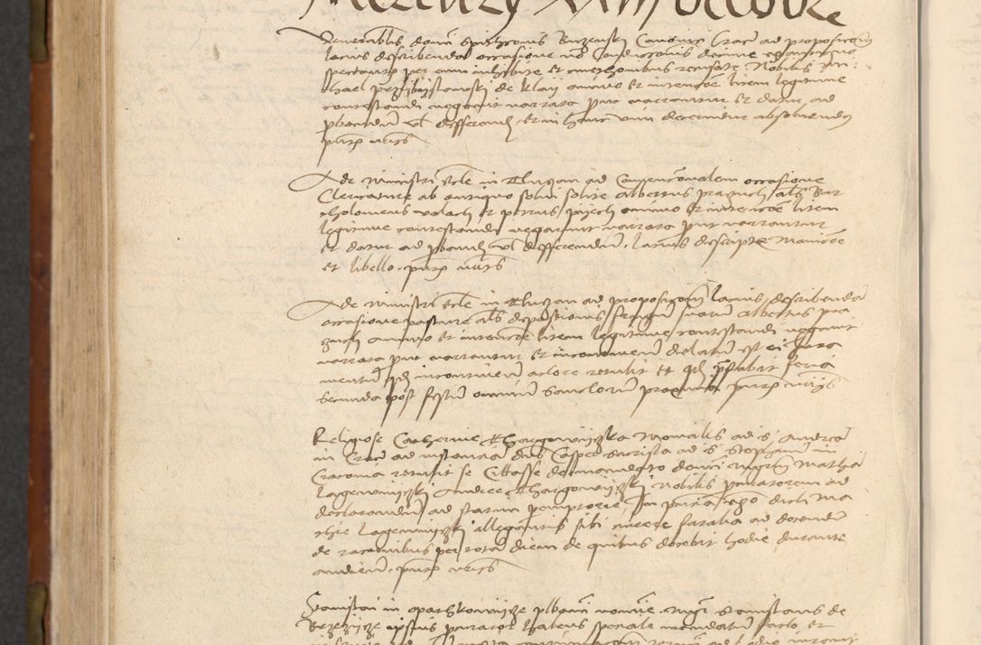 Zdjęcie nr 565 dla obiektu archiwalnego: In nomine Domini. Amen. Sub anno eiusdem Domini millesimo quingentesimo vigesimo, indicione octava, pontificatus sanctissimi in Christo patris et domini nostri domini Leonis divina providencia pape decimi moderni anno ad 19 Marcii durante septimo, acta actorum coram venerabili viro domino Thoma Rosznowski canonico et officiali generali Cracoviensi felicibus, sideribus continuantur atque exordium capiunt et Dii faveant ceptis
